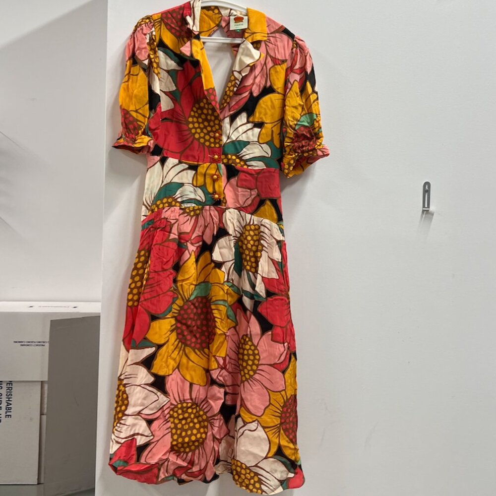 FARM Rio Womens Colorful Sunflower Midi Dress Size M